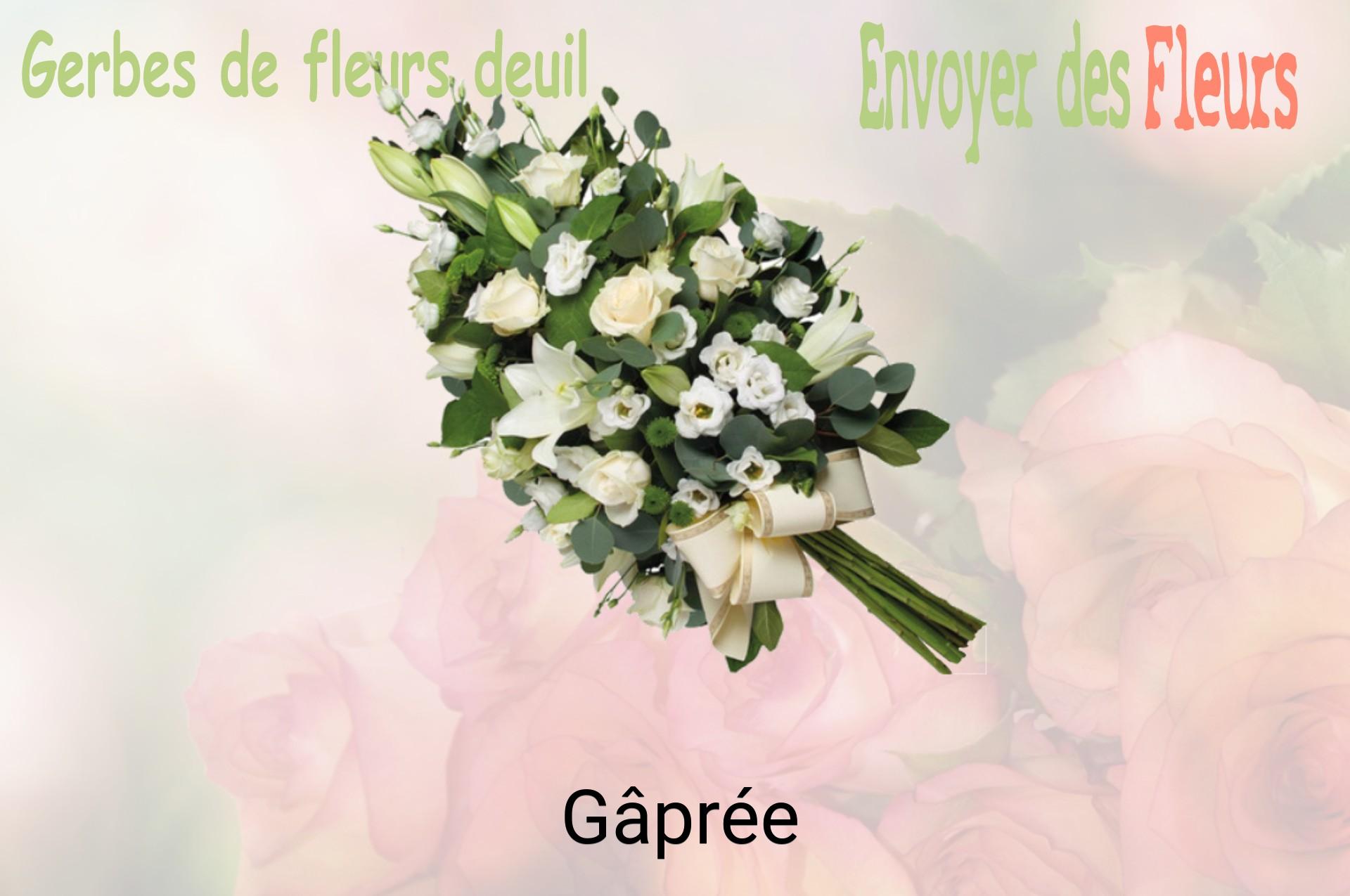 Gerbe de fleurs de deuil livrée à Gâprée